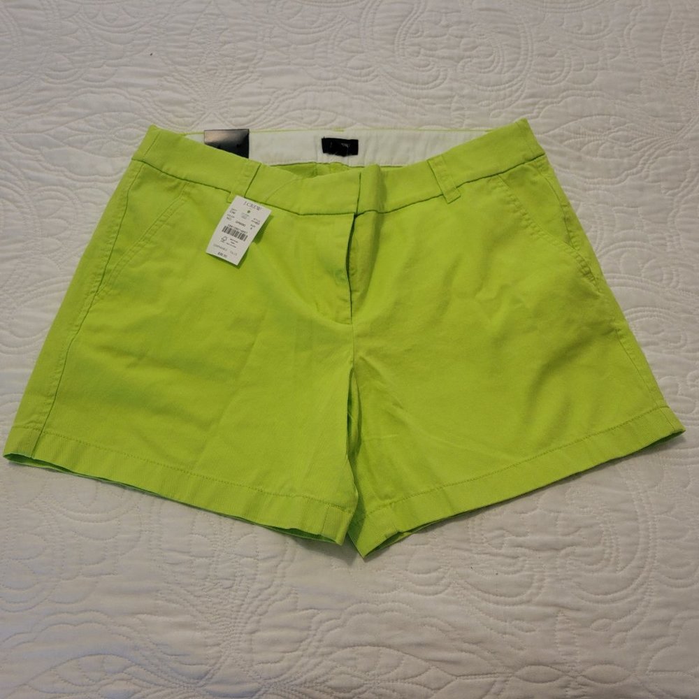 J. Crew Lime Green Cotton Shorts